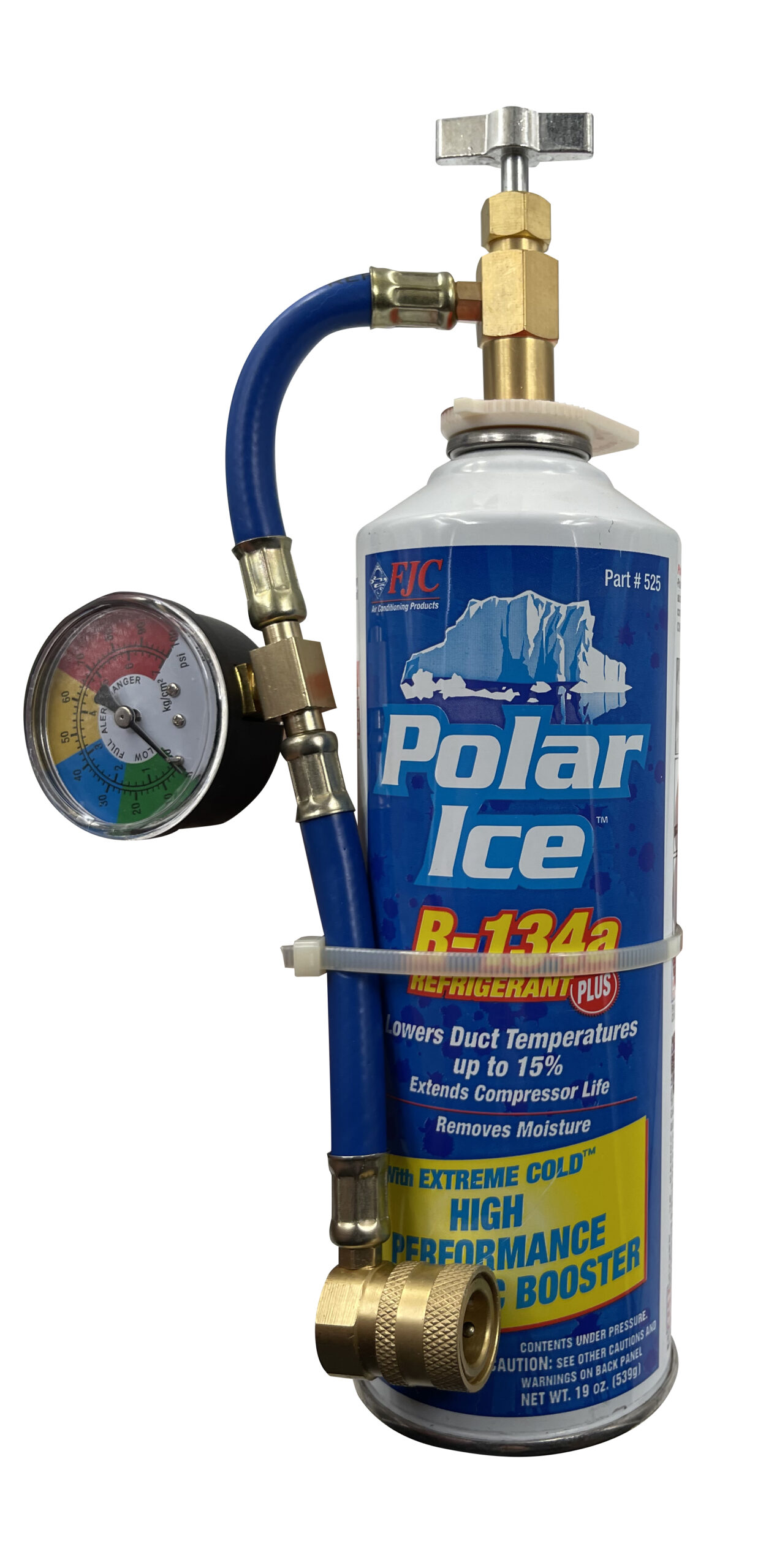 525 FJC Polar Ice Refrigerant Plus with Hose & Gauge 19 oz