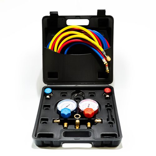 6799 HD R-134a Aluminum Manifold Gauge Set with Hoses and Couplers