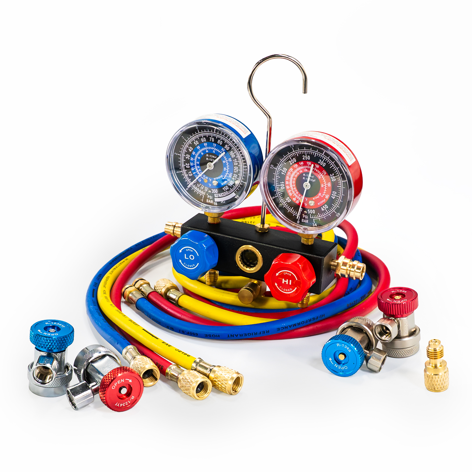6855 R-1234yf/R-134a Dual Aluminum Manifold Gauge Set