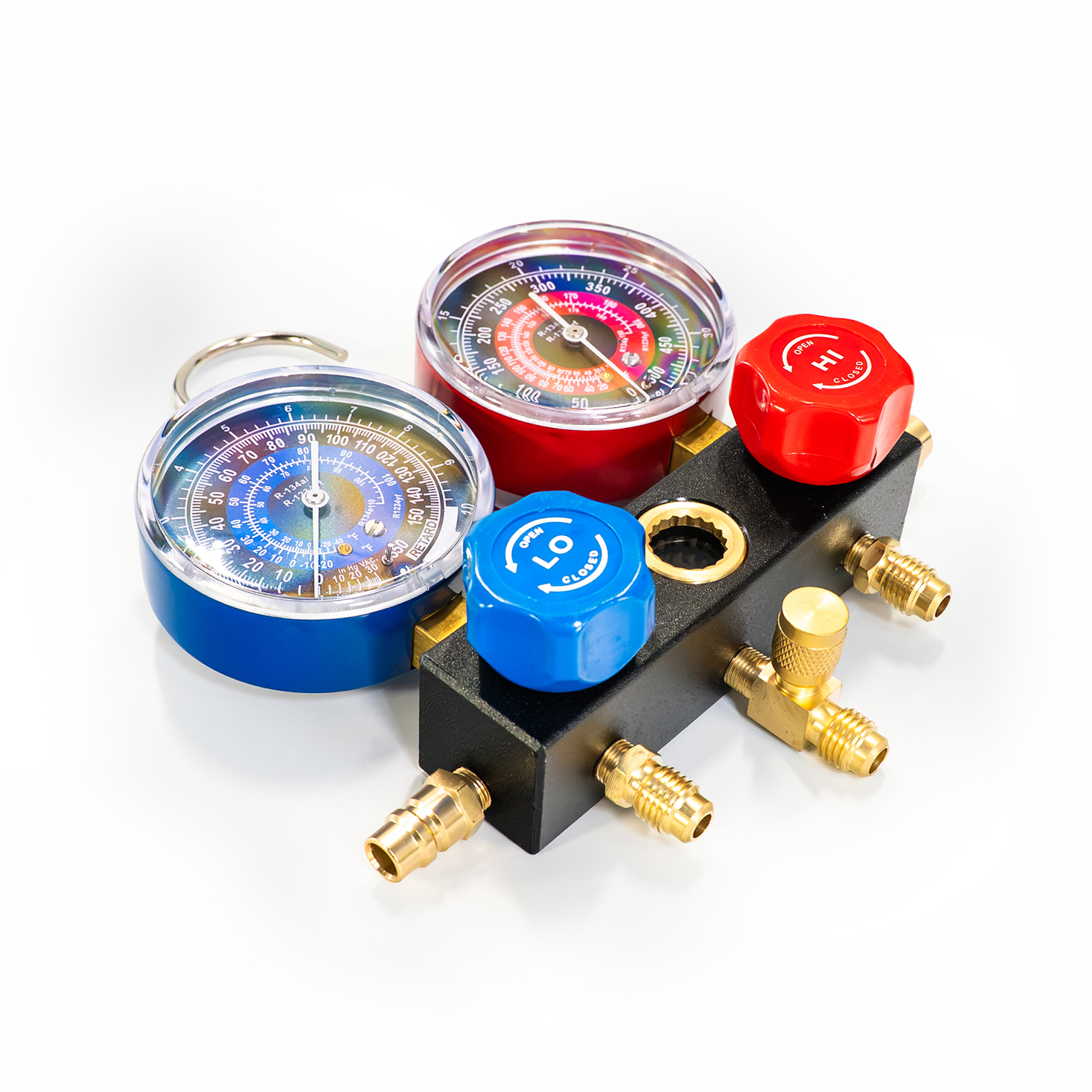 6855 R-1234yf/R-134a Dual Aluminum Manifold Gauge Set - Image 2