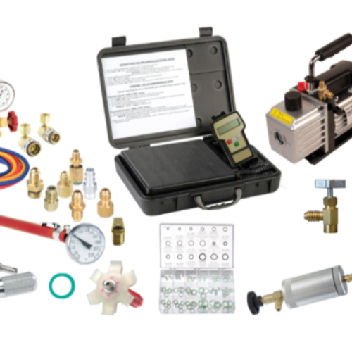 9287 Vacuum Pump, Gauge Set, Electronic Scale and Installer Assortment