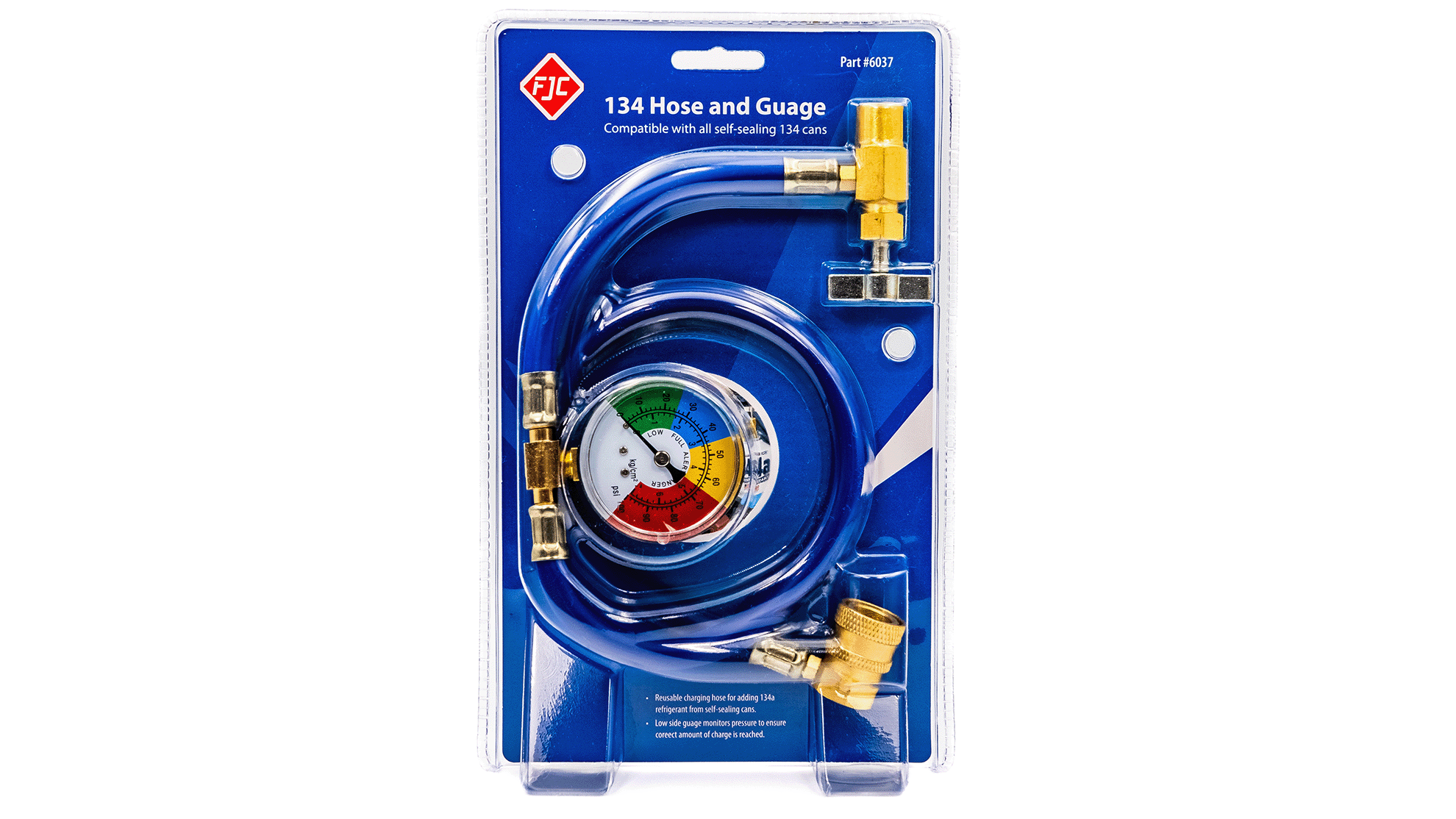 6037 R-134a U-Charge Hose and Gauge for Self-sealing Valve Cans - Image 3