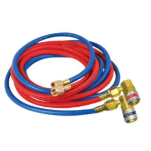 6447 R-134a Premium Charging Hose and Quick Coupler Set 10 foot