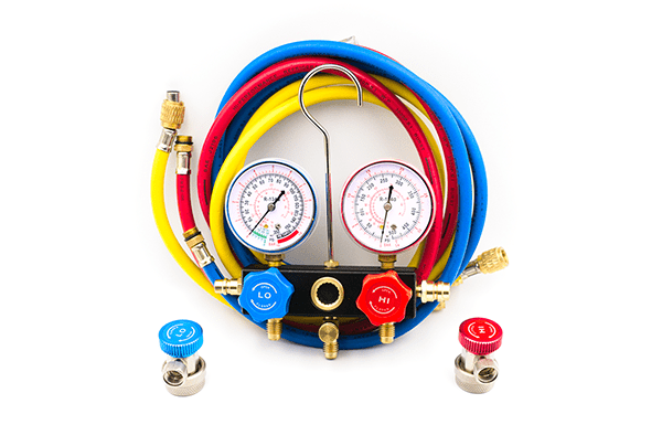 6766P R-134a Aluminum Manifold with 72" Hoses and Manual Couplers Plastic Case - Image 3